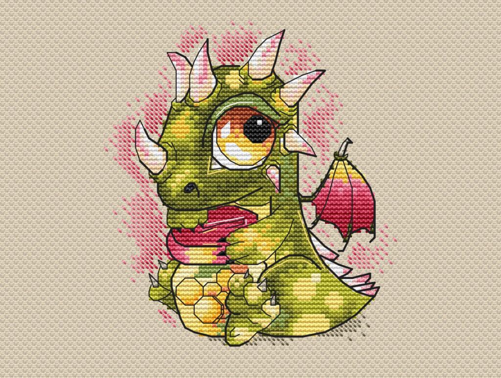Little Dragon Cross Stitch Pattern Cute Dragon Cross Stitch Etsy - Small Dragon Cross Stitch Patterns