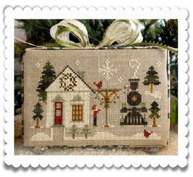 Little House Needleworks Cross Stitch Pattern Hometown Holiday Etsy - Little House Cross Stitch Patterns