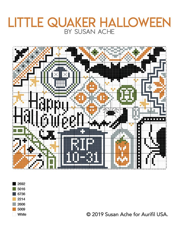 Little Quaker Halloween Cross Stitch Pattern Free PDF By Susan Ache  - Susan Ache Cross Stitch Free Patterns