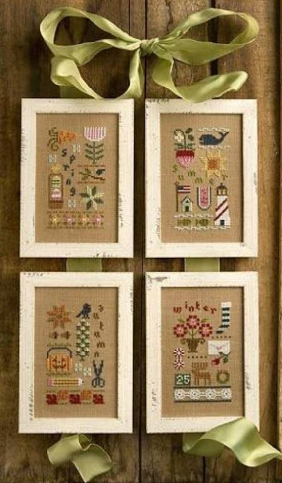 LIZZIE KATE Seasons Four Seasonal Cross Stitch - Lizzie And Kate Cross Stitch Patterns