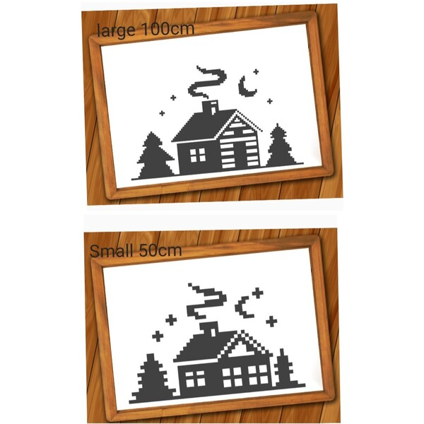 Log Cabin Cross Pattern Etsy - Log Cabin Cross Stitch Pattern Free