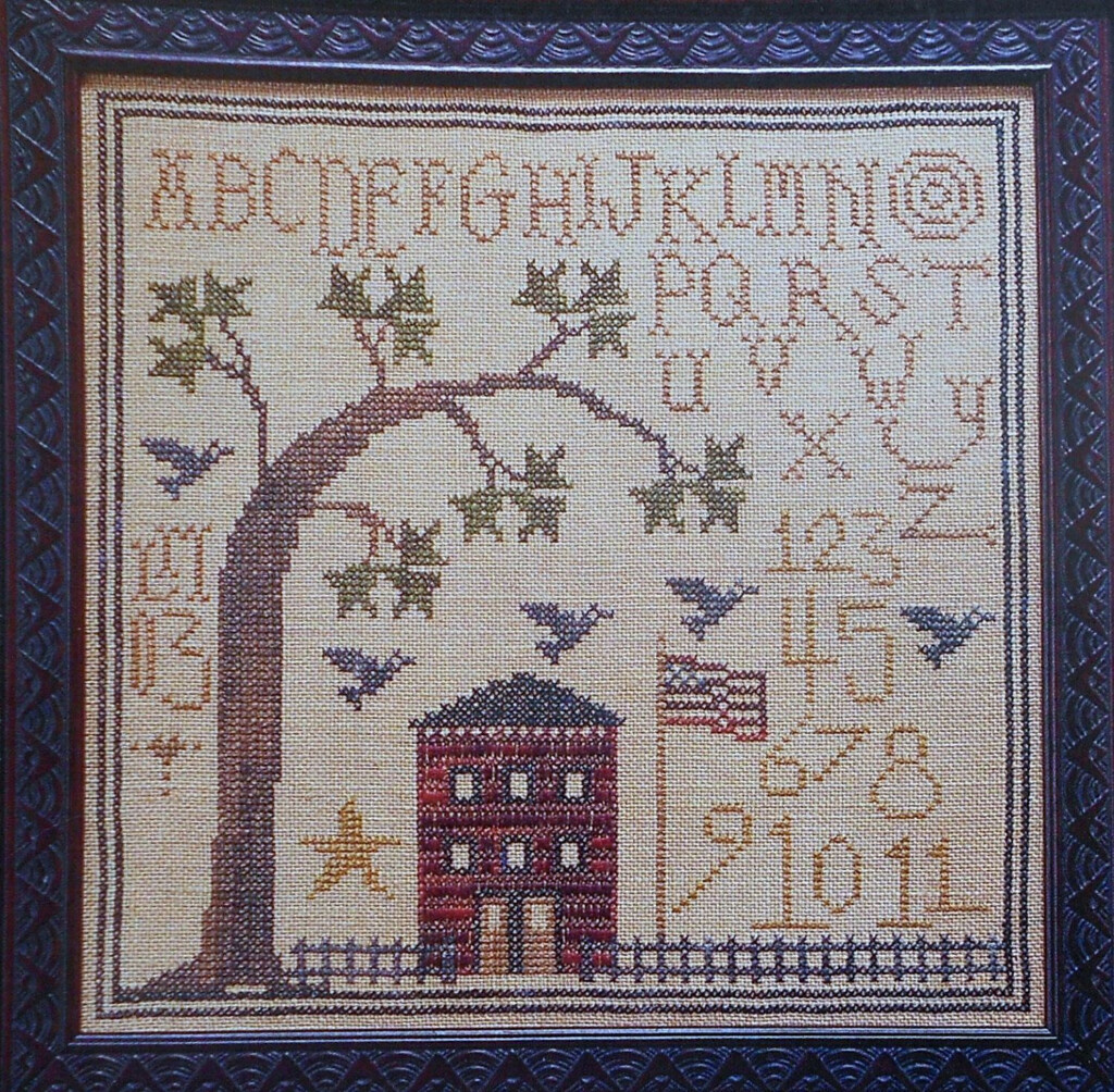 Lori Markovic SCHOOL DAYS SAMPLER Primitive By La D Da Counted Cross  - Free Counted Cross Stitch Sampler Patterns