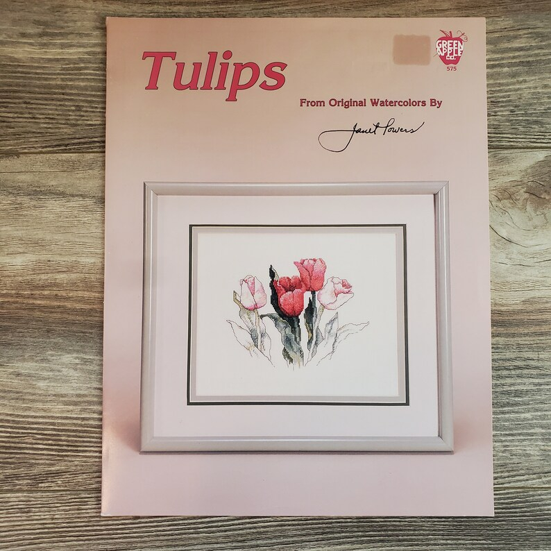 Lot Of 2 Janet Powers Cross Stitch Patterns Tulips And Iris Etsy - Janet Powers Cross Stitch Patterns