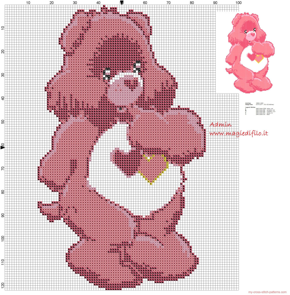 Love A Lot Care Bears Cross Stitch Pattern Free Cross Stitch Patterns  - Care Bears Cross Stitch Patterns