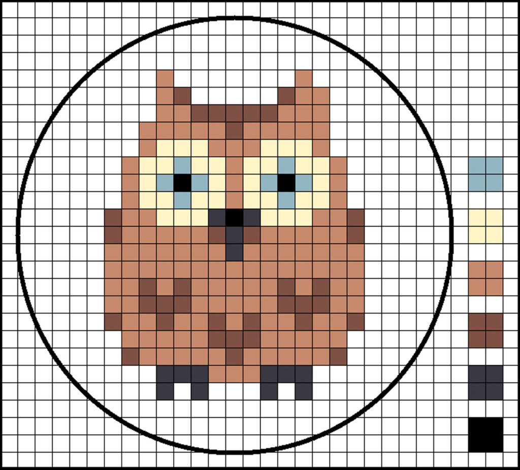 Lucykate Crafts Owl  - Small Owl Cross Stitch Pattern