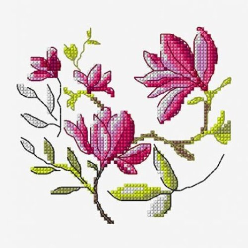 Magnolia Free Cross Stitch Pattern - Magnolia Cross Stitch Pattern Free