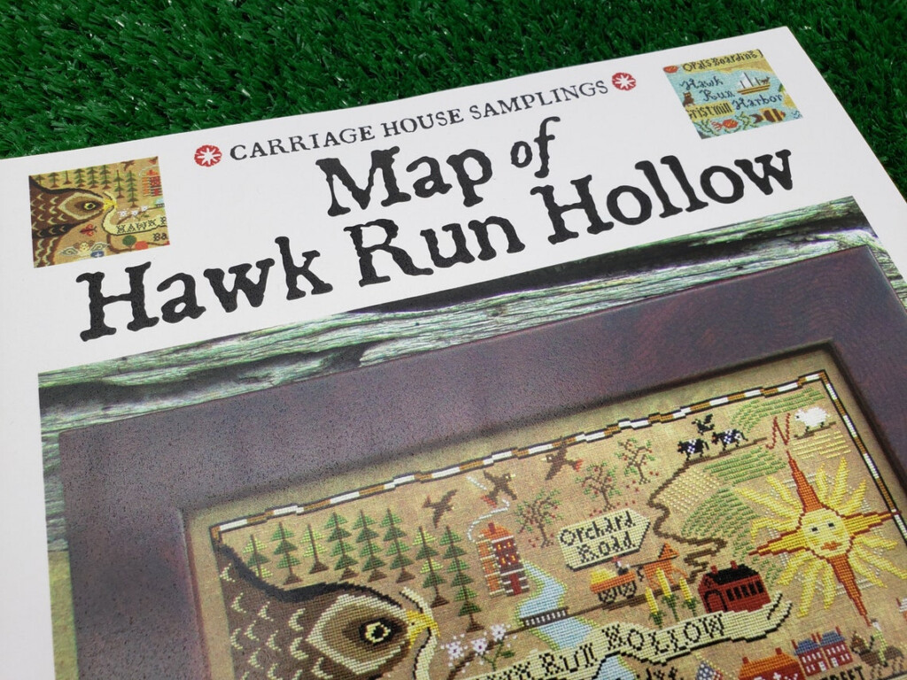 Map Of Hawk Run Hollow Cross Stitch Pattern By Carriage House Samplings  - Hawk Run Hollow Cross Stitch Patterns