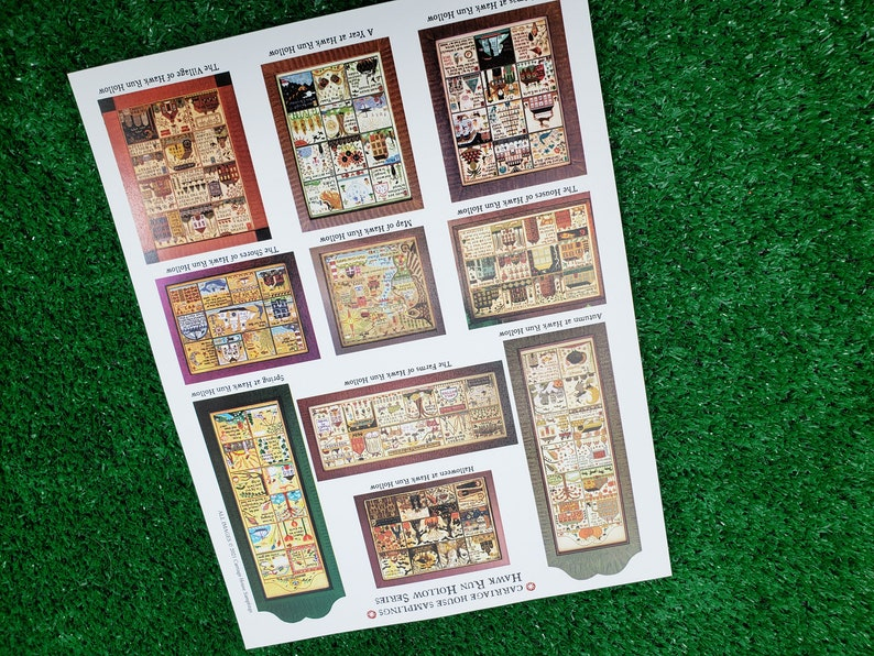 Map Of Hawk Run Hollow Cross Stitch Pattern By Carriage House Samplings  - Hawk Run Hollow Cross Stitch Patterns