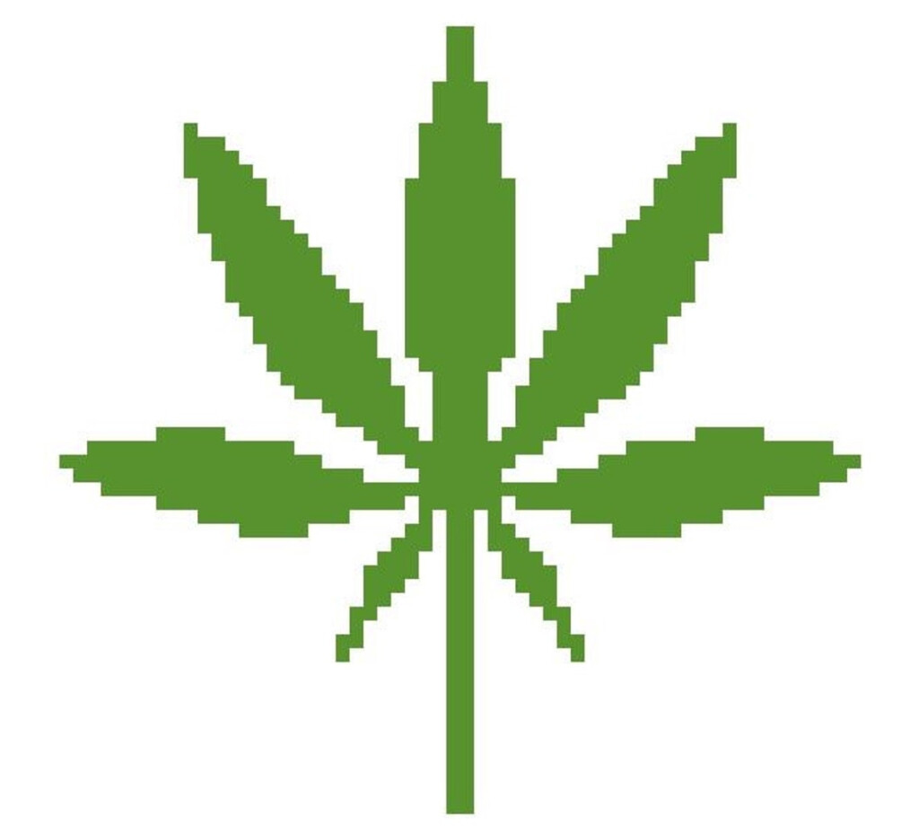 Marijuana Leaf Cross Stitch Pattern Etsy - Weed Leaf Cross Stitch Pattern