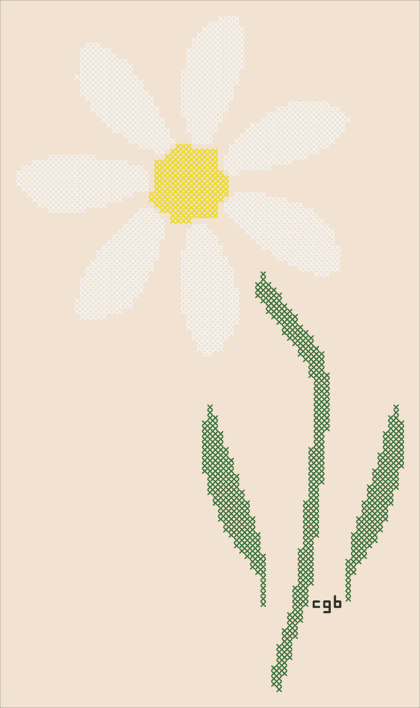 Marions s Daisy And Rose Free Cross Stitch Patterns Cross Stitch  - Daisy Cross Stitch Pattern Free