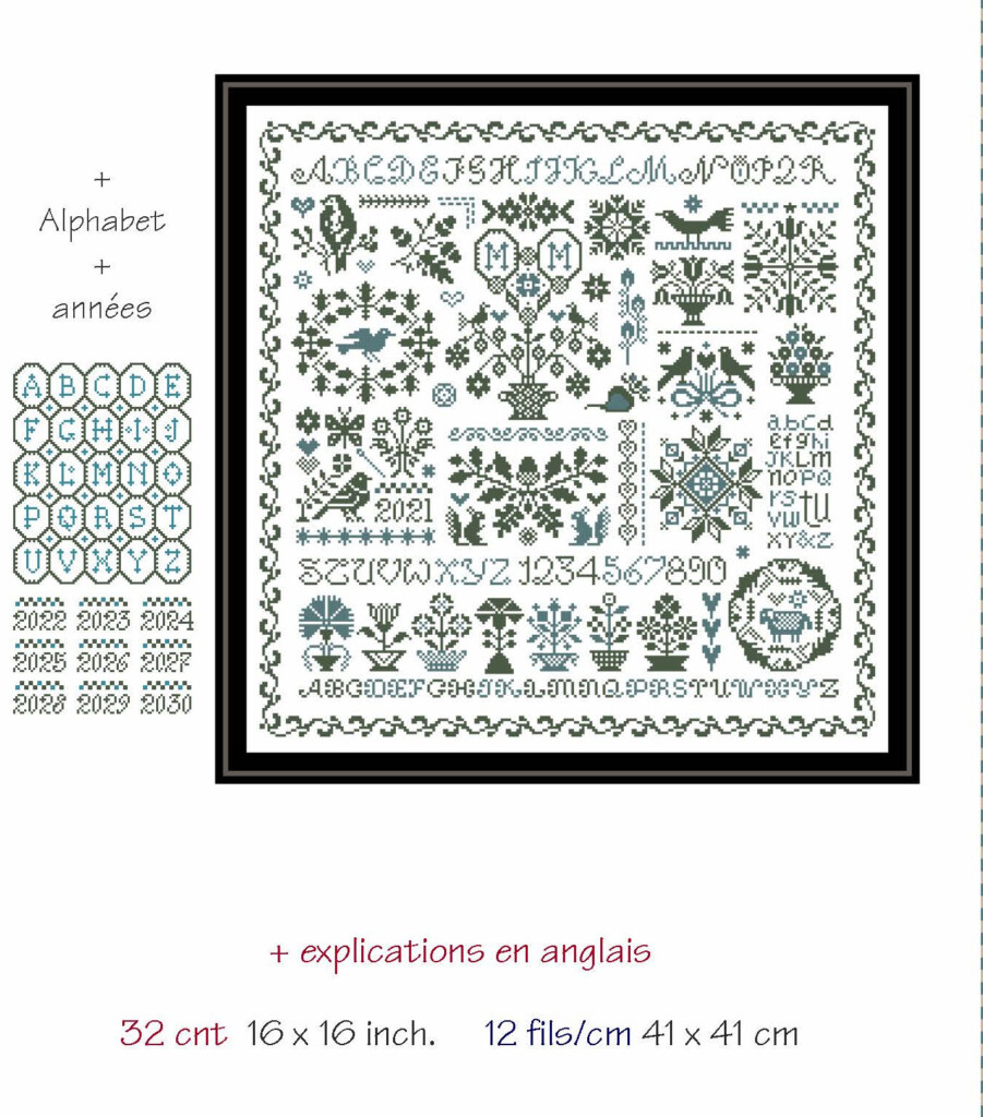 Marjorie Massey Sampler Folk Traditional Cross Stitch Pattern 123Stitch - Marjorie Massey Cross Stitch Patterns
