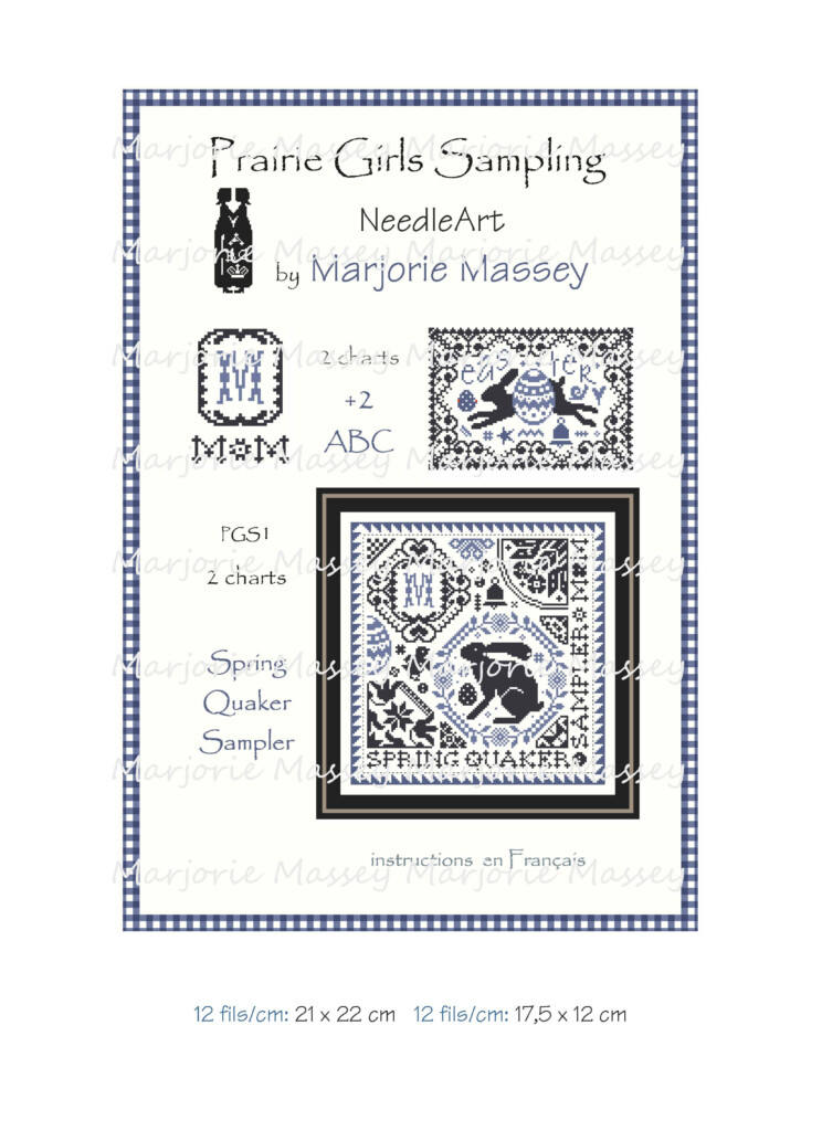 Marjorie Massey Spring Quaker Sampler Cross Stitch Pattern 123Stitch - Marjorie Massey Cross Stitch Patterns