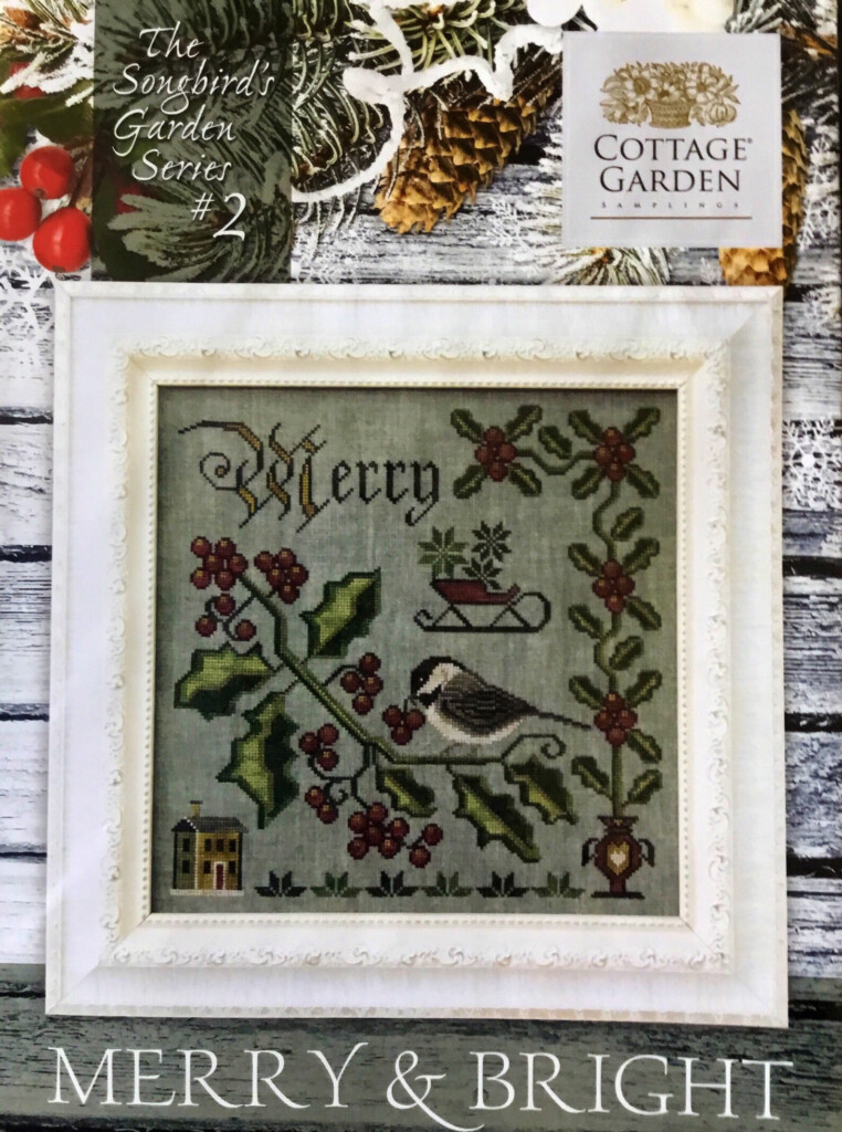 Merry And Bright Cross Stitch Pattern The Songbirds Garden Etsy - Merry And Bright Cross Stitch Pattern