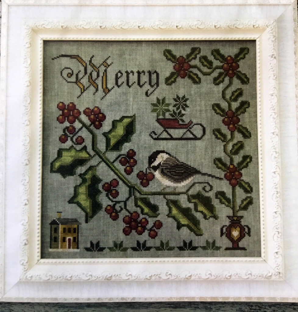 Merry And Bright Cross Stitch Pattern The Songbirds Garden Etsy - Merry And Bright Cross Stitch Pattern