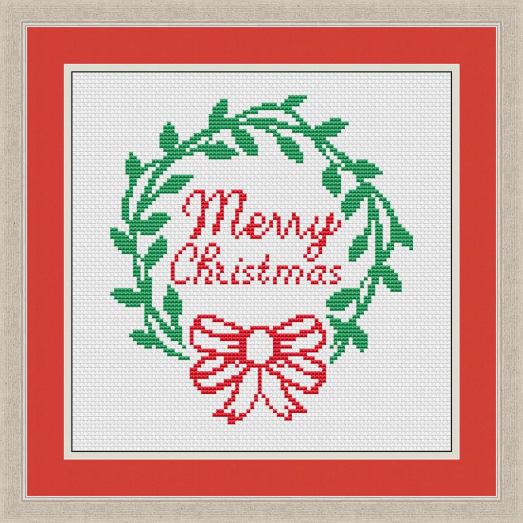 Merry Christmas Cross Stitch Pattern Easy Cross Stitch PDF Inspire  - Cross Stitch Merry Christmas Pattern
