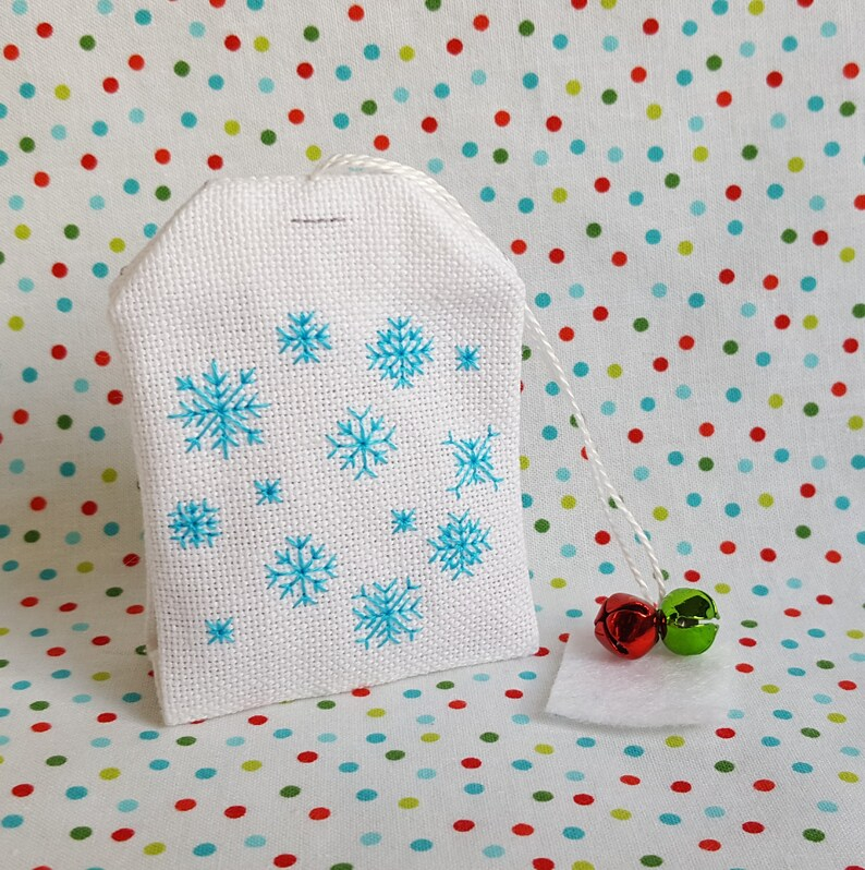 Merry Mint Tea Bag Sachet Cross Stitch Pattern Only Etsy - Merry And Minty Cross Stitch Pattern