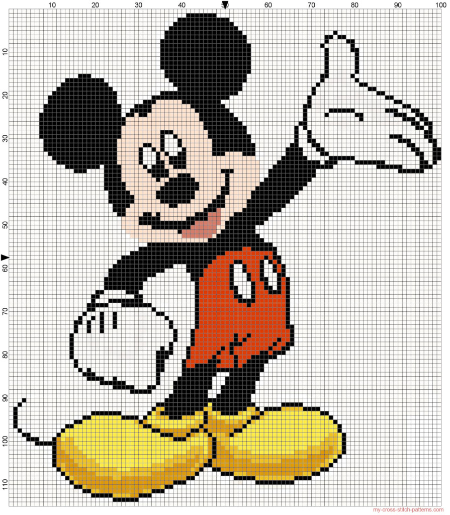 Mickey Mouse Cross Stitch Pattern Free Cross Stitch Patterns Simple  - Mickey Mouse Cross Stitch Pattern Free
