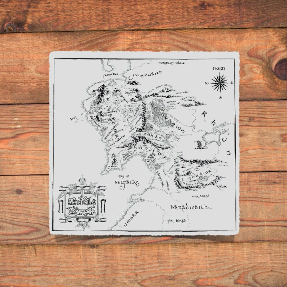 Middle Earth Map Cross Stitch PDF Pattern - Middle Earth Cross Stitch Pattern