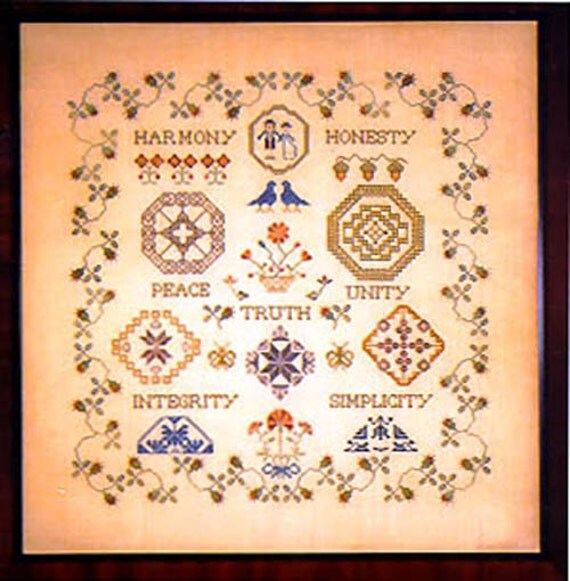 Midsummer Night Designs Cross Stitch Chart Quaker Values - Midsummer Night Designs Cross Stitch Patterns