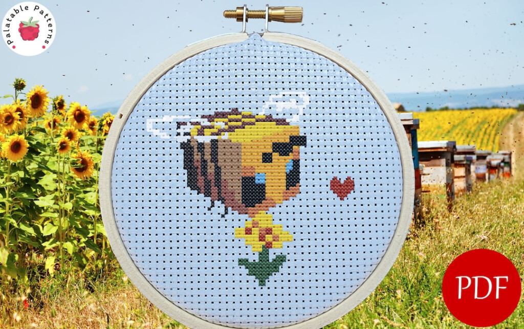 Minecraft Honey Bee Cross Stitch Pattern Etsy - Minecraft Bee Cross Stitch Pattern