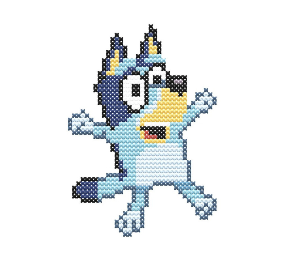 Mini Bluey Cross Stitch Pattern Instant Download Small Etsy - Bluey Cross Stitch Pattern Free