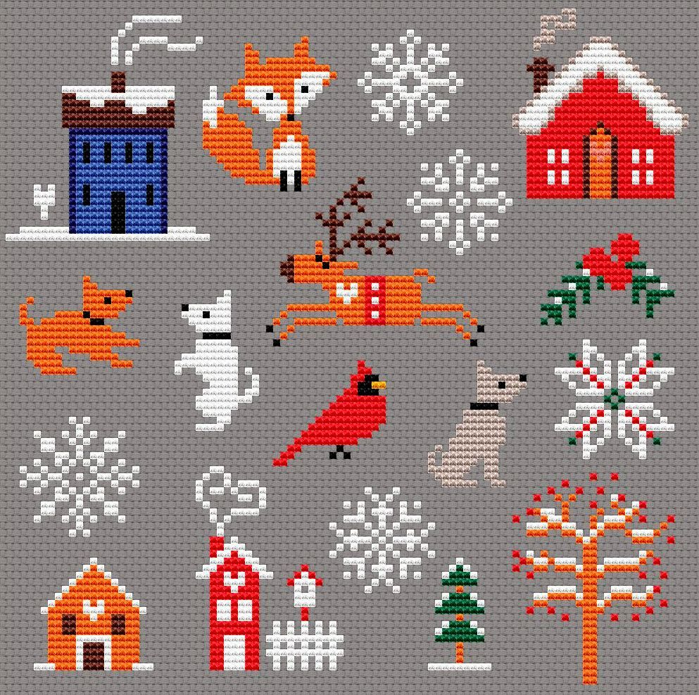Mini Christmas Cross Stitch Patterns Printable Templates Free - Christmas Mini Cross Stitch Patterns Free