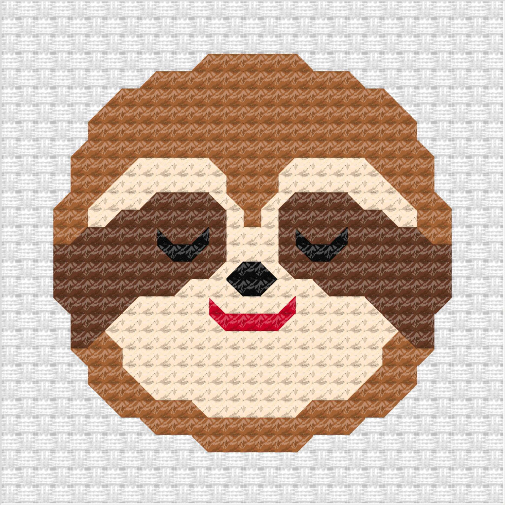 Mini Sloth Free Cross Stitch Pattern - Free Sloth Cross Stitch Pattern