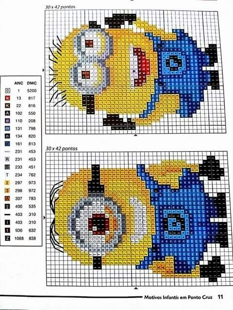 Minions Cross Stitch Patterns Cross Stitch Designs Counted Cross  - Minion Cross Stitch Pattern Free