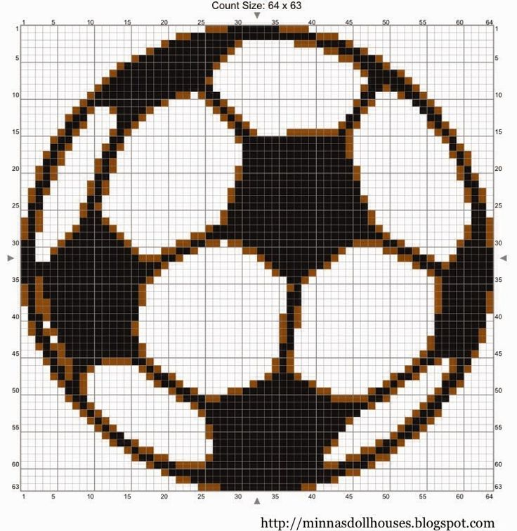 Minna s Miniatures Cross Stitch Pattern Football Diagrama Punto De  - Small Football Cross Stitch Pattern