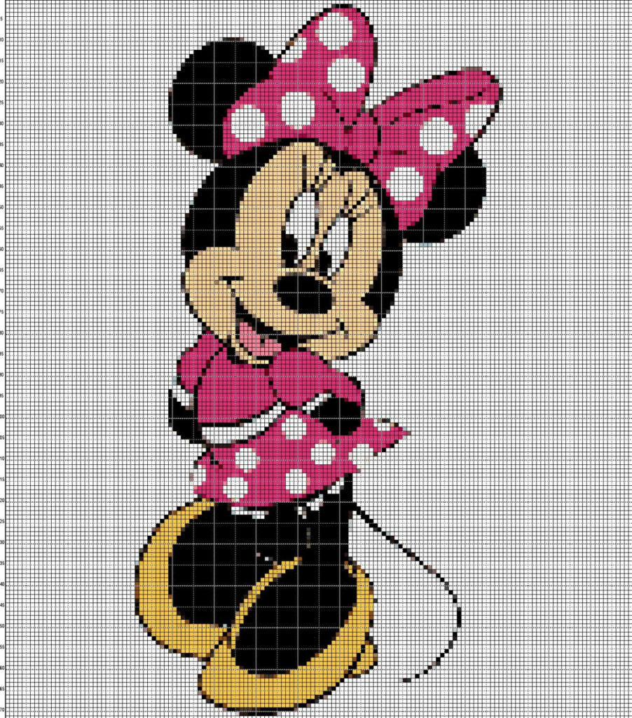 Minnie Mouse Cross Stitch Pattern By Vandihand On Etsy Cross Stitch  - Free Minnie Mouse Cross Stitch Patterns