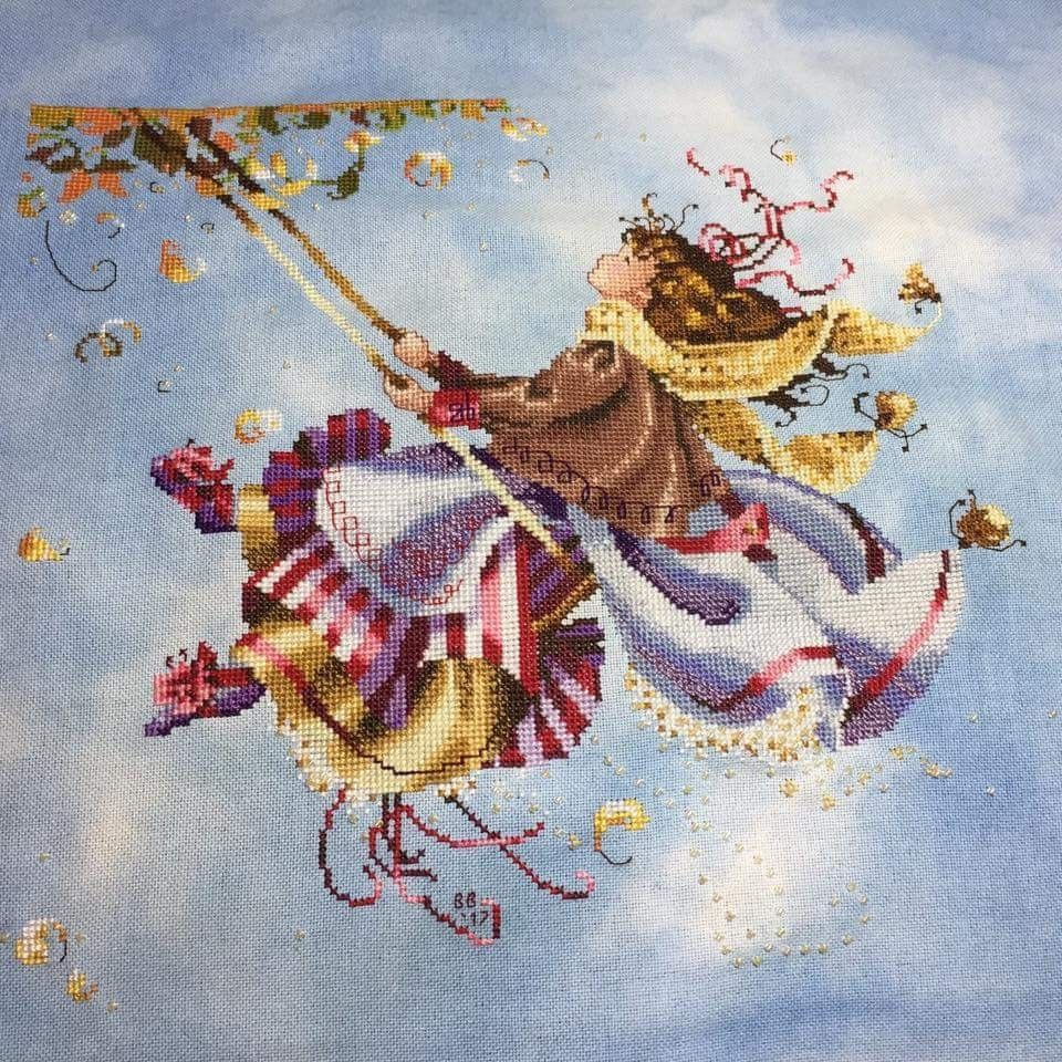 Mirabilia Touching The Autumn Sky Cross Stitch Fairy Cross Stitch  - Touching The Autumn Sky Cross Stitch Pattern