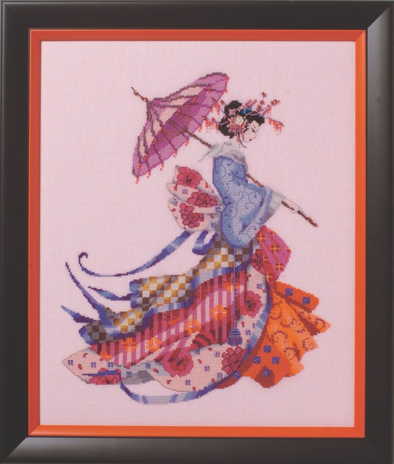 Miss Cherry Blossom MD153 From Mirabilia Design Nora Corbett  - Mirabilia Designs Cross Stitch Patterns