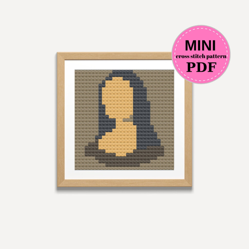 Mona Lisa Cross Stitch Pattern Mini Mona Lisa Mini Cross Stitch  - Mona Lisa Cross Stitch Pattern Free