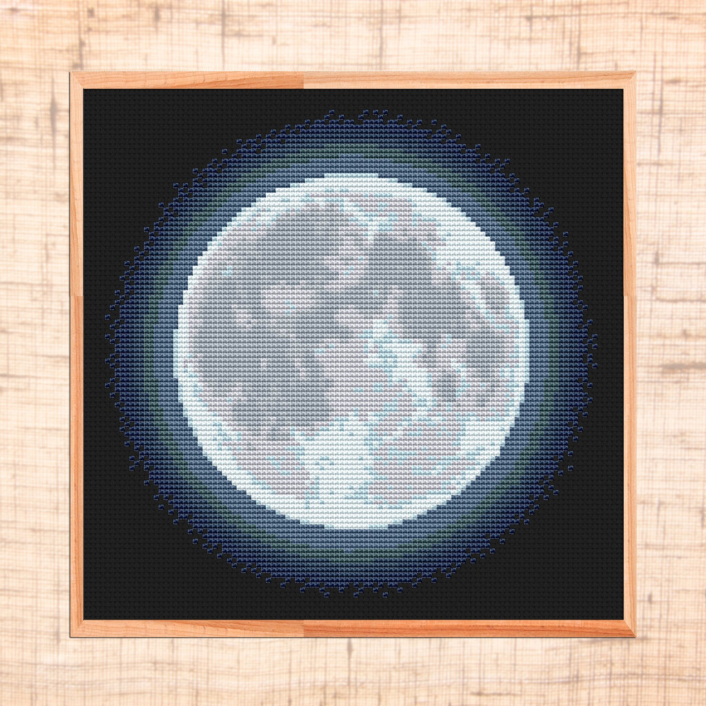 Moon Cross Stitch Pattern Modern Cross Stitch Celestial Cross Etsy UK - Small Moon Cross Stitch Pattern