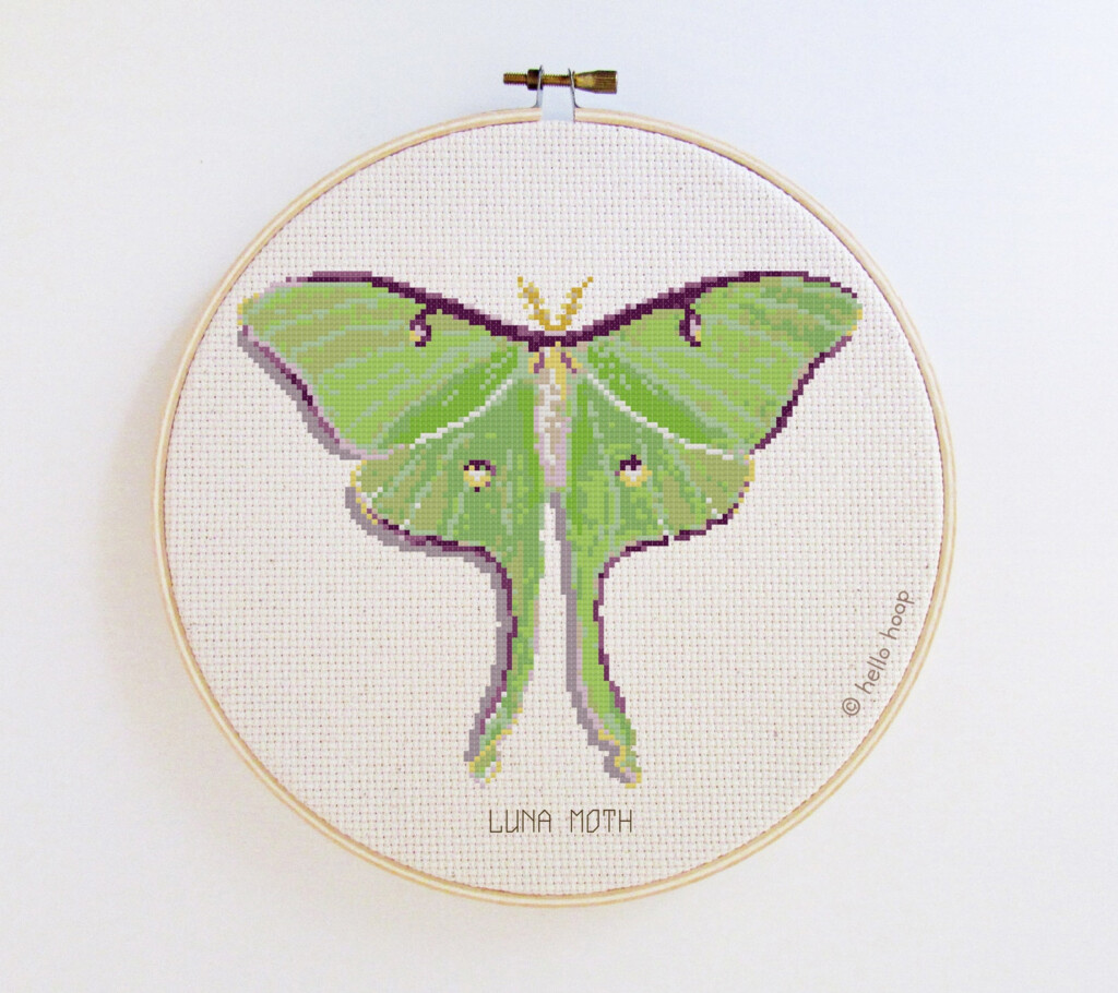 Moth Cross Stitch Pattern Luna Moth PDF Instant Download Etsy - Luna Moth Cross Stitch Pattern