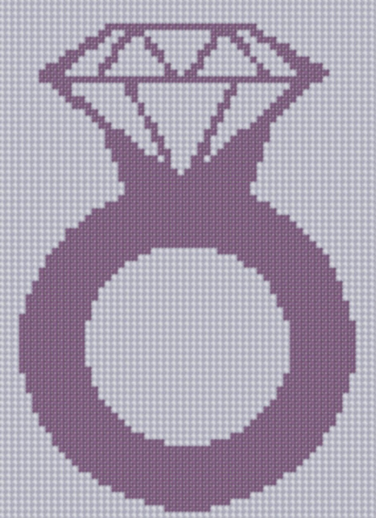 Mother Bee Designs Diamond Ring Cross Stitch Pattern - Diamond Ring Cross Stitch Pattern