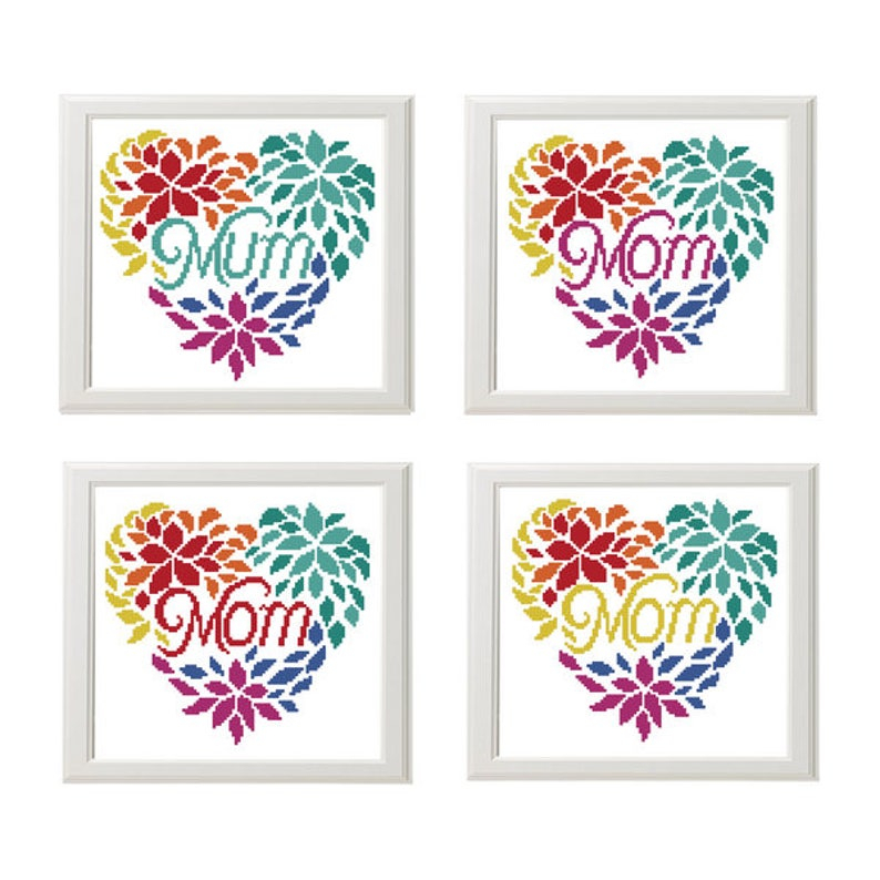 Mothers Day Cross Stitch Pattern Mom Cross Stitch Mothers Day Etsy - Mothers Day Cross Stitch Patterns