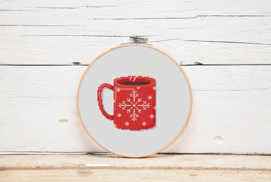 Mug Of Coffee Cross Stitch Pattern Cute Kitchen Cross Stitch Etsy - Coffee Mug Cross Stitch Pattern