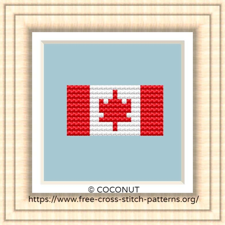 NATIONAL FLAG OF CANADA CROSS STITCH CHART Free Cross Stitch Pattern - Canadian Flag Cross Stitch Pattern