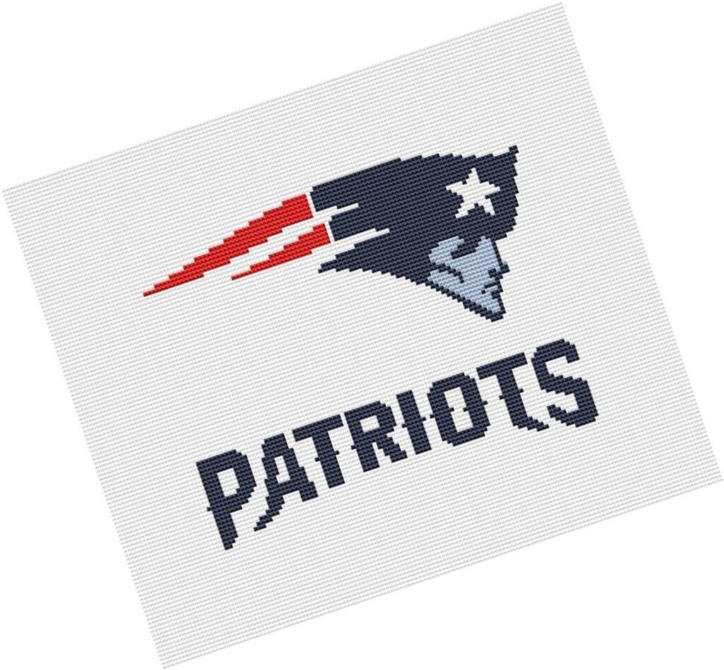 New England Patriot Cross Stitch Pattern Patriots Crest PDF Etsy - New England Patriots Cross Stitch Pattern