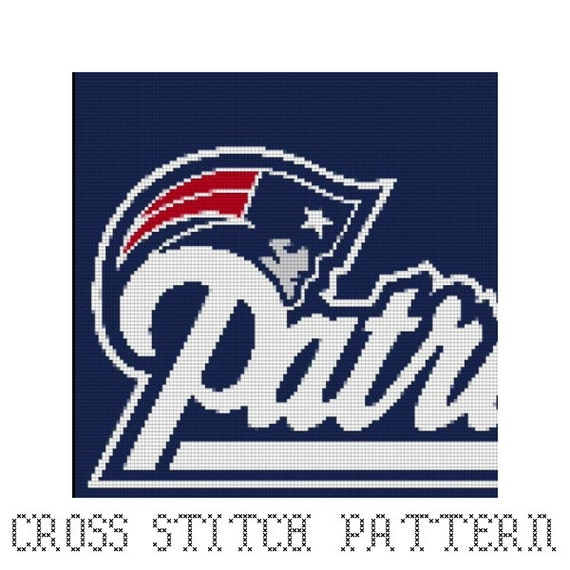 New England Patriots Football Cross Stitch Pattern Sports - New England Patriots Cross Stitch Pattern