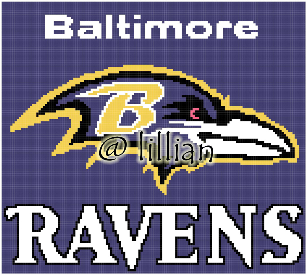NFL BALTIMORE RAVENS Cross Stitch Pattern P D F Etsy - Baltimore Ravens Cross Stitch Pattern