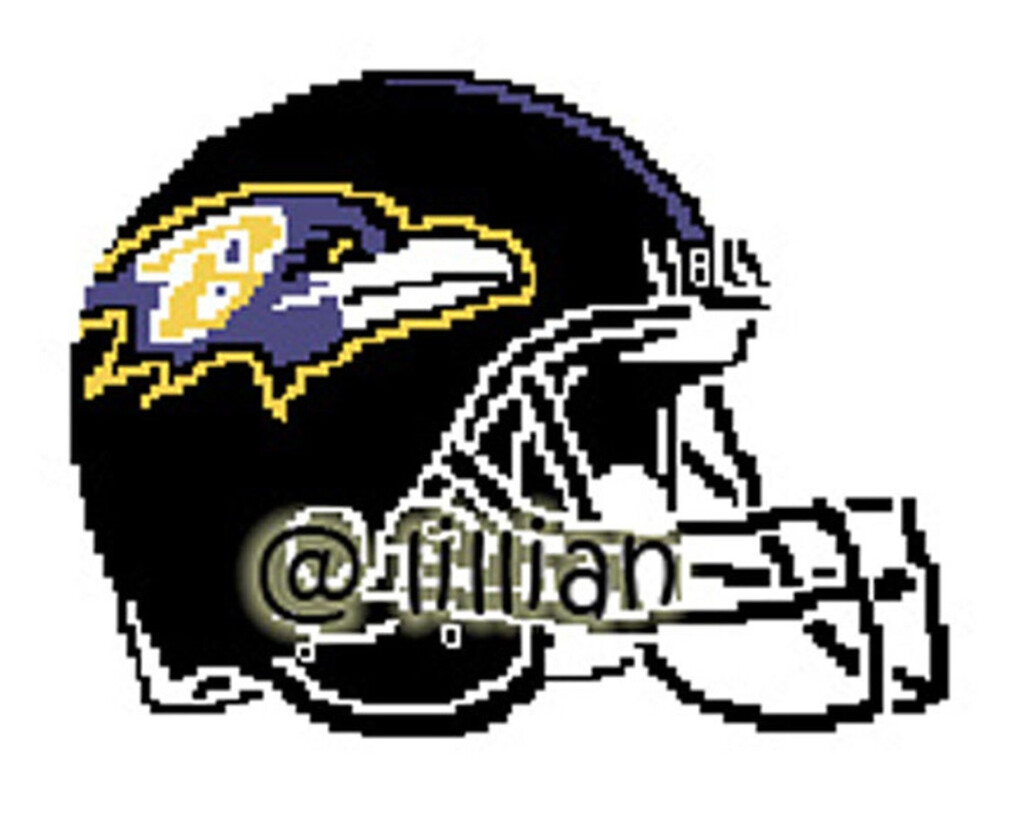 NFL BALTIMORE RAVENS Helmet Cross Stitch Pattern P D F Etsy - Baltimore Ravens Cross Stitch Pattern