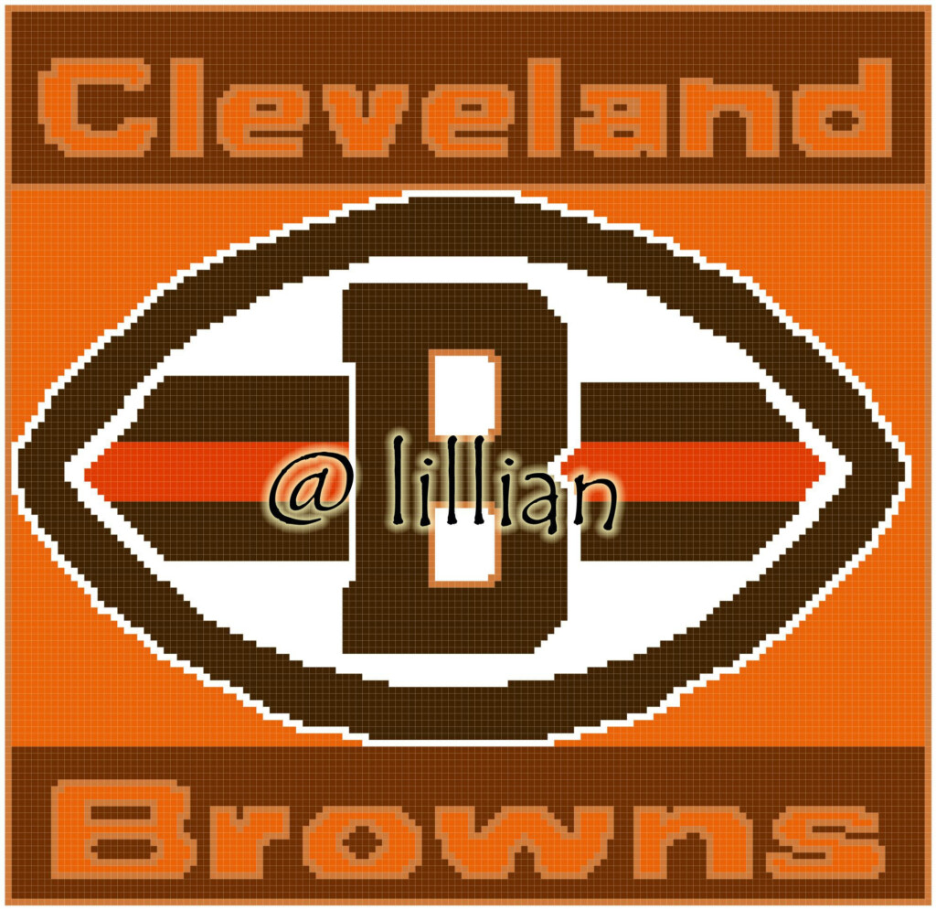 NFL CLEVELAND BROWNS Cross Stitch Pattern P D F Etsy - Cleveland Browns Cross Stitch Pattern