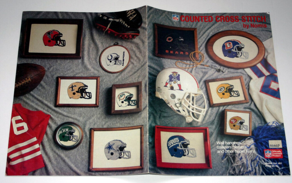 NFL Counted Cross Stitch Book 401 By Nomis 1987 Etsy Cross Stitch  - Nfl Counted Cross Stitch Patterns