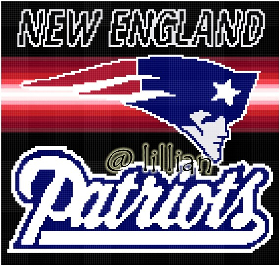 NFL New ENGLAND PATRIOTS Cross Stitch Pattern Chart P D F Etsy - New England Patriots Cross Stitch Pattern