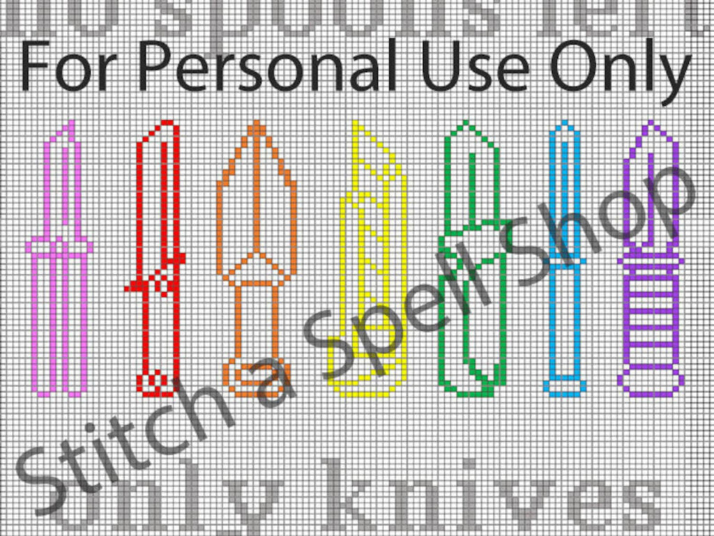 No Spoons Left Only Knives Digital Cross Stitch Pattern Etsy - No Spoons Left Only Knives Cross Stitch Pattern