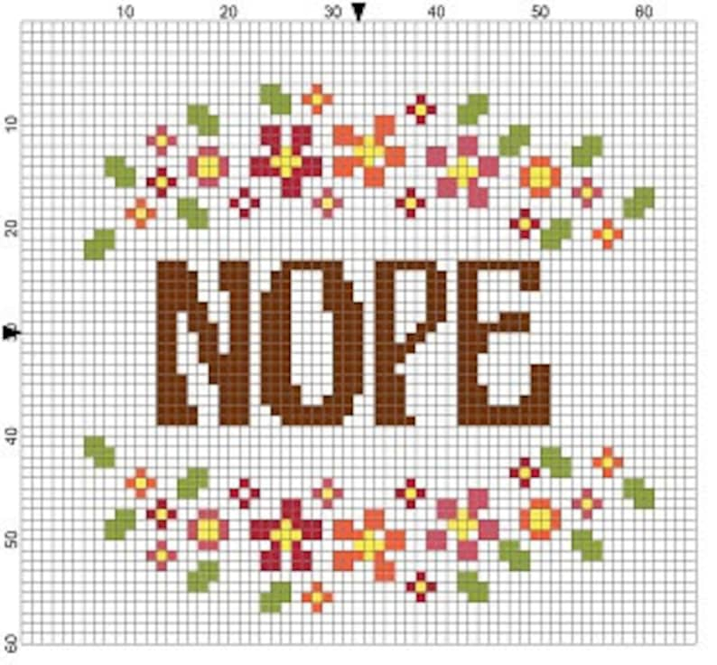 Nope Funny Dirty Cross Stitch Pattern Instant Download Etsy Canada - Free Dirty Cross Stitch Patterns