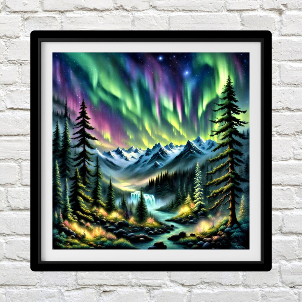 Northern 6 Aurora Borealis Cross Stitch Pattern Northern Lights  - Aurora Borealis Cross Stitch Pattern