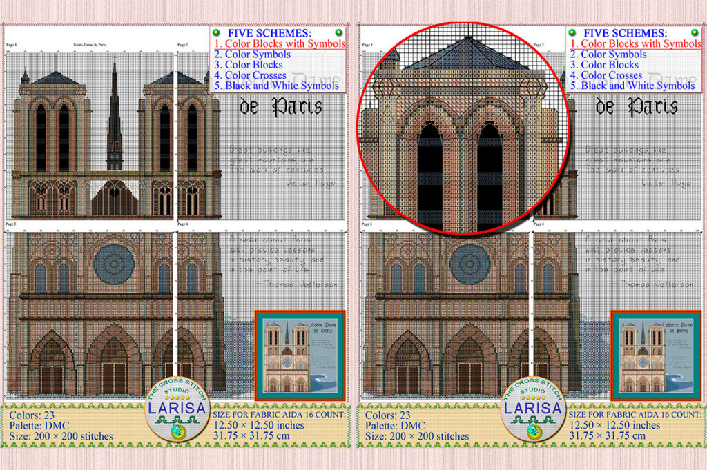 Notre Dame Cross Stitch Pattern Notre Dame De Paris By LarisaStitch  - Notre Dame Cross Stitch Patterns